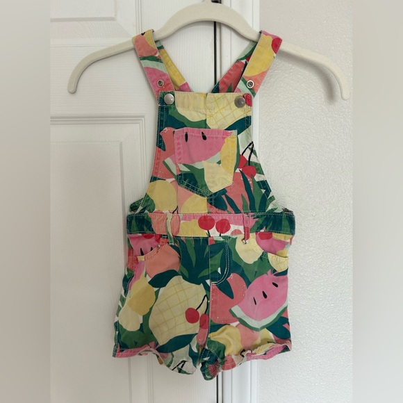 The Children's Place Other - The Children's Place Pink and Yellow Summer Overalls